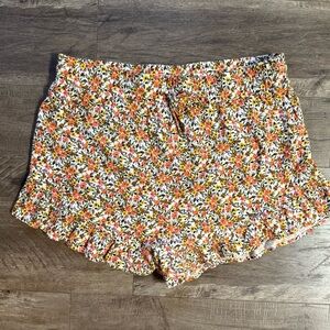 Wild Fable Floral Ruffle Hem Pull On Shorts Women’s XXL Boho Cottagecore